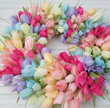 Load image into Gallery viewer, Rainbow Tulip Wreath