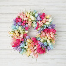 Load image into Gallery viewer, Rainbow Tulip Wreath