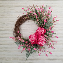 Load image into Gallery viewer, Hot Pink Peony Wreath