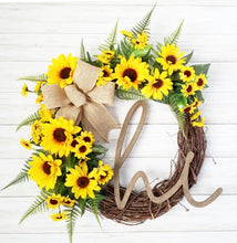 Load image into Gallery viewer, Summer Sunflower Wreath