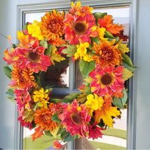 Load image into Gallery viewer, Sunset Autumn Sunflower Wreath