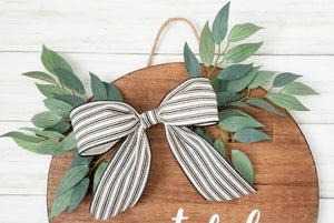 Simple Farmhouse Greenery Swag for Door Hangers