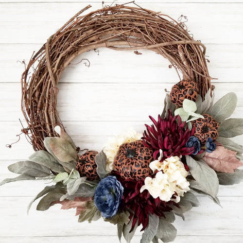 Leopard Pumpkin Wreath 2.0