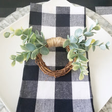 Load image into Gallery viewer, Farmhouse Eucalyptus Napkin Rings (set of 2)