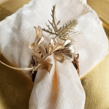 Load image into Gallery viewer, Gold Accent Napkin Rings (set of 2)