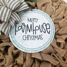 Load image into Gallery viewer, Merry Farmhouse Christmas Burlap Wreath