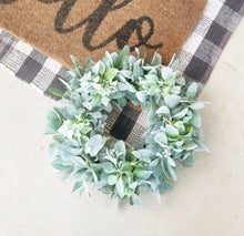 Load image into Gallery viewer, Farmhouse Chic Mixed Greenery Wreath