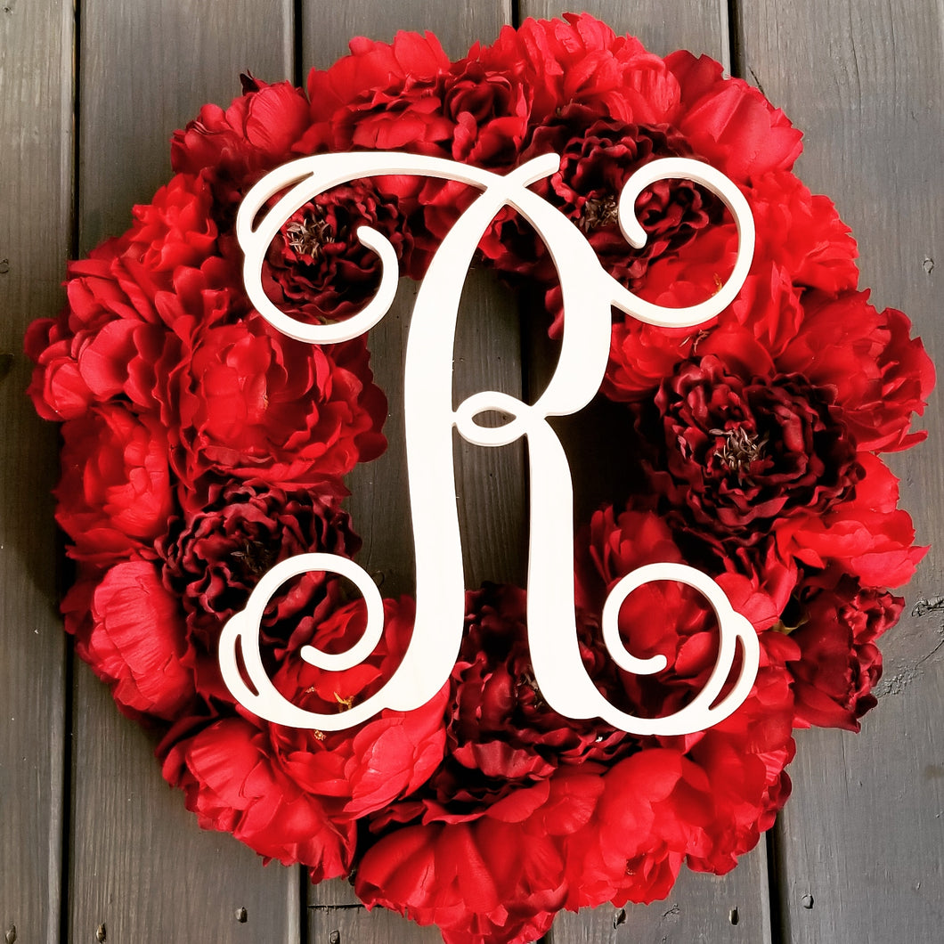 Red Peony Wreath