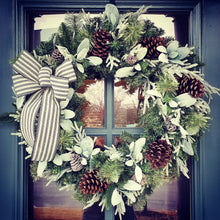 Load image into Gallery viewer, Farmhouse Lamb&#39;s Ear and Pine Wreath
