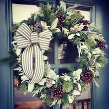Load image into Gallery viewer, Farmhouse Lamb&#39;s Ear and Pine Wreath