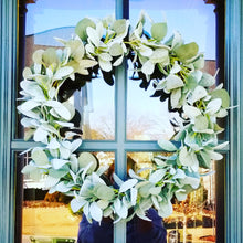 Load image into Gallery viewer, Farmhouse Lamb&#39;s Ear and Eucalyptus Wreath