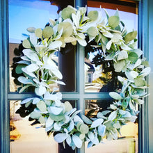 Load image into Gallery viewer, Farmhouse Lamb&#39;s Ear and Eucalyptus Wreath