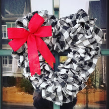 Load image into Gallery viewer, Buffalo Check Heart Wreath