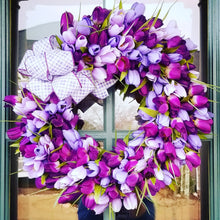 Load image into Gallery viewer, Deep Lavender Tulip Wreath