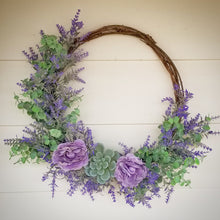 Load image into Gallery viewer, Lavender Hoop Wreath