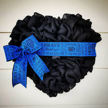 Load image into Gallery viewer, Back the Blue Heart Wreath