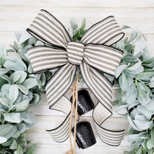 Load image into Gallery viewer, Christmas Lamb&#39;s Ear Wreath with BIG Black Bells